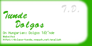 tunde dolgos business card